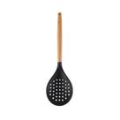 Escumadeira Bambu com Silicone Preto - YOI