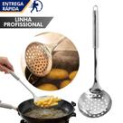 Escumadeira Espumadeira Inox Escorrer Alimentos Fritura