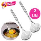 Escumadeira Espumadeira Universal Aço Inox Premium Para Arroz Fritura Escorrer Alimento