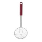 Escumadeira Inox KitchenAid Vermelha Colher Vazada Frituras Escorrer Óleo Batata Pastel Cozinha Utensílio Culinário Profissional Resistente Premium