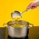 Escumadeira p/ Fritura em Aço Inoxidável Maciço 33 cm Arroz Gourmet sem Emendas Reforçada