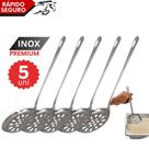 Escumadeira Pequena 26cm Aço Inox Cozinha Fritura Escorrer Alimentos