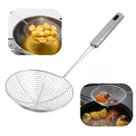 Escumadeira Profissional Aço Inox Fritura 38,5cm Batata Pastel Resistente
