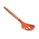 Escumadeira silicone cabo em madeira de faia terracota -Fracalanza