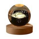 Esfera De Cristal Da Lua, Globo De Vidro Transparente, Luminária Noturna, Decoração De Mesa,
