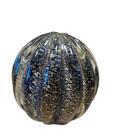 Esfera Murano Preta com Dourado Tamanho G 12 x 12 cm Casa Del Grande