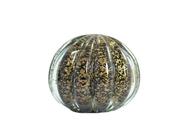 Esfera Murano Preta com Dourado Tamanho M 10 x 10 cm Casa Del Grande