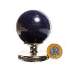 Esfera Pedra Estrela Pigmentado Cintilante Azul Cod 109484