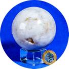 Esfera Quartzo Leitoso Natural Lapidado 80 a 90mm Tipo C 747g Esfera Quartzo Leitoso Natural Lapidado 80 a 90mm Tipo C 747g