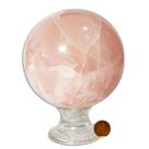 Esfera Quartzo Rosa Grande Pedra Natural Classe B 11cm 2,3Kg