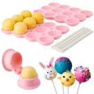 Esfera redonda AENTGIU Cake Pop Mold com bandeja e 24 palitos