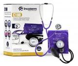 Esfigmomanometro e estetoscopio conjunto incoterm c100 lilas.