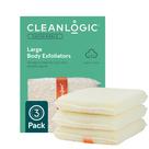 Esfoliante corporal Cleanlogic Organic Cotton, pacote com 3