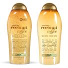 Esfoliante corporal e creme corporal OGX Smoothing Coconut Coffee