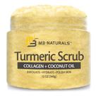 Esfoliante Corporal M3 Naturals com Cúrcuma, Colágeno e Óleo de Coco - Hidratante e Suave para Rosto, Corpo, Mãos e Pés