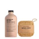 Esfoliante corporal Second Layer Organics All Natural 300 ml com esponja