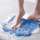 Esfoliante de pés de chuveiro Easkite com ventosas azul
