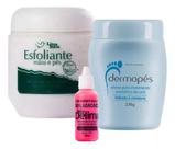 Esfoliante Mãos e Pés Lizza Derm + Creme para Hidratar e Restaurar Dermopés + Loçao Delima Milagroso Esfoliante Mãos e Pés Lizza Derm + Creme para Hidratar e Restaurar Dermopés + Loçao Delima Milagroso