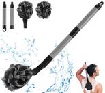 Esfoliante traseiro Loofah BTIdeas com alça de 55 cm para chuveiro