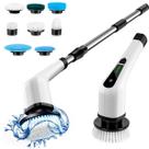 Esfregão Elétrico 360 Giratório S/Fio para Limpeza de Banheiro e Cozinha