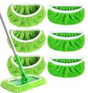 Esfregões de microfibra reutilizáveis para Swiffer Sweeper 6 peças verdes Esfregões de microfibra reutilizáveis para Swiffer Sweeper 6 peças verdes