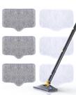 Esfregões Steam Mop Pads ScrubWiz, pacote com 6, de reposição, laváveis, brancos Esfregões Steam Mop Pads ScrubWiz, pacote com 6, de reposição, laváveis, brancos