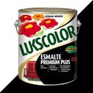 Esmalte 3,6l premium preto fosco lukscolor