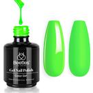 Esmalte de gel para unhas besouros, verde neon, 15 ml, absorve UV/LED
