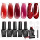 Esmalte de unhas Beetles Gel 6 cores Cat Eye Glitter Set 7,5 ml