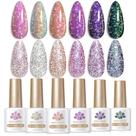 Esmalte de unhas em gel reflexivo com glitter Born Pretty 7 mL (x6)