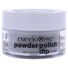 Esmalte de unhas em pó Cuccio Colour 15 ml de prata com mica arco-íris