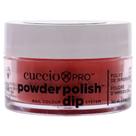 Esmalte de unhas em pó Cuccio Colour para manicure 15mL vermelho