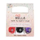 Esmalte de unhas MISS NELLA Peel-Off Kids Water Base, pacote com 3