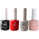 Esmalte Em Gel Kit Nude Vermelho Preto Branco 4 Cores Led Uv