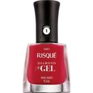 Esmalte Gel Risqué Diamond Vinho Bordô 9,5ml Brilho E Durabilidade