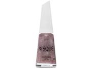 Esmalte Risqué Cor Granulado Rosé Glitter com 8ml