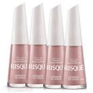 Esmalte Risqué Cor Lágrimas de Vênus Hipoalergênico 8ml Kit com quatro unidades Esmalte Risqué Cor Lágrimas de Vênus Hipoalergênico 8ml Kit com quatro unidades