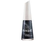 Esmalte Risqué De Salto no Asfalto Preto Metálico - Hipoalergênico 8ml