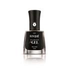 Esmalte Risqué Diamond Gel Preto Caviar Cremoso 9,5ml