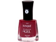 Esmalte Risqué Diamond Gel Vinho Bordô Cremoso 9,5ml