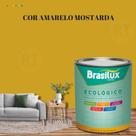 Esmalte Sintético Brasilux Base Água Ecologico Cor Amarelo 800ML Brilhante Esmalte Sintético Brasilux Base Água Ecologico Cor Amarelo 800ML Brilhante