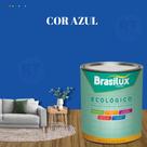 Esmalte Sintético Brasilux Base Água Ecologico Cor Azul 800ML Brilhante