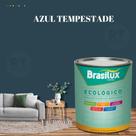 Esmalte Sintético Brasilux Base Água Ecologico Cor Azul 800ML Brilhante