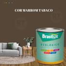 Esmalte Sintético Brasilux Base Água Ecologico Cor Marrom 800ML Brilhante