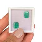 Esmeralda Baguete Retangular Par 6,51ct