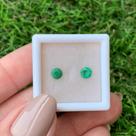 Esmeralda Brilhante ø4,3mm Par 0,65ct Esmeralda Brilhante ø4,3mm Par 0,65ct