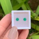 Esmeralda Brilhante ø4,5mm Par 0,77ct