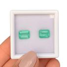 Esmeralda Retangular Par 4,43ct