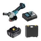 Esmerilhadeira 5pol 125mm DGA504 + Bateria 18V 5.0Ah + Carregador Rápido bivolt + Maleta - Makita