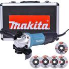 Esmerilhadeira Angular 115Mm Industrial 720W Disco Inox e Aço Maleta Alumínio GA4534KX 110V Makita Esmerilhadeira Angular 115Mm Industrial 720W Disco Inox e Aço Maleta Alumínio GA4534KX 110V Makita